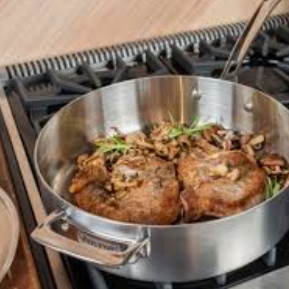 Viking 3-Ply Bonded Stainless Steel 5.25QT Saute Pan w/Lid